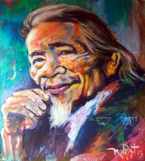 Nhạc sỹ Văn Cao qua ký họa của Trần Đạt Nhạc sỹ Văn Cao qua ký họa của Trần Đạt