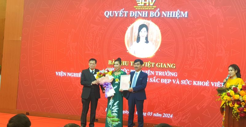 Bà Nguyễn Thị Bích Vân được bổ nhiệm giữ chức Phó Viện trưởng Viện Nghiên cứu, đào tạo phát triển sắc đẹp và sức khỏe Việt Nam