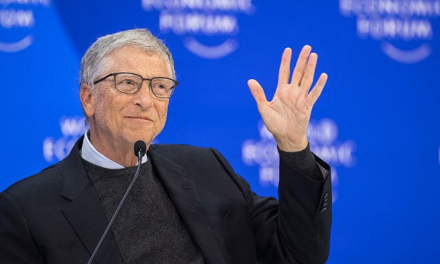 Tỷ phú Bill Gates tại Diễn đàn Kinh tế Thế giới ở Davos, Thụy Sĩ, hồi tháng 1. Ảnh: AFP