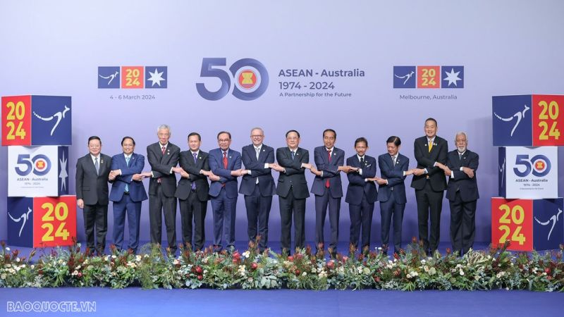 Thủ tướng Phạm Minh Chính dự Lễ đón các Trưởng đoàn tham dự Hội nghị cấp cao đặc biệt kỷ niệm 50 năm quan hệ ASEAN-Australia.
