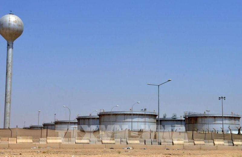 Cơ sở khai thác dầu Aramco ở Riyadh, Saudi Arabia.