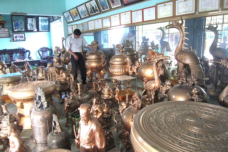 Các sản phẩm đồng Tống Xá đã khẳng định giá trị làng nghề thủ công truyền thống của Nam Định.