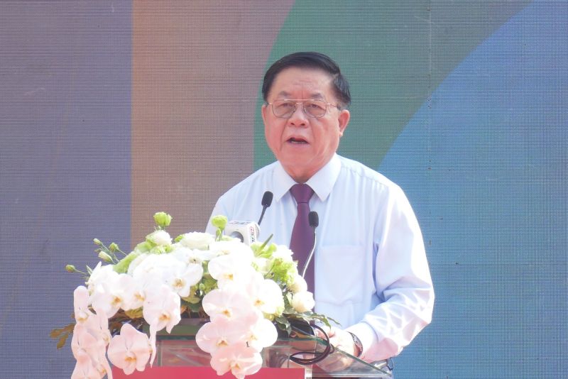 Bí thư Trung ương Đảng, Trưởng ban Tuyên giáo Trung ương Nguyễn Trọng Nghĩa, phát biểu tại lễ bế mạc Hội báo toàn quốc 2024