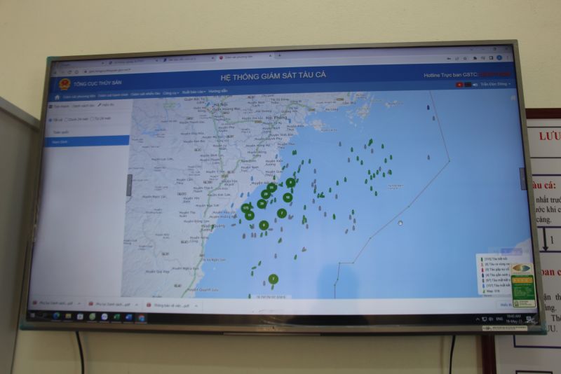 Hệ thống giám sát tàu cá tại Ban Quản lý Cảng cá tỉnh Nam Định