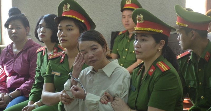 Bị cáo Trần Thị Hiền tại tòa.