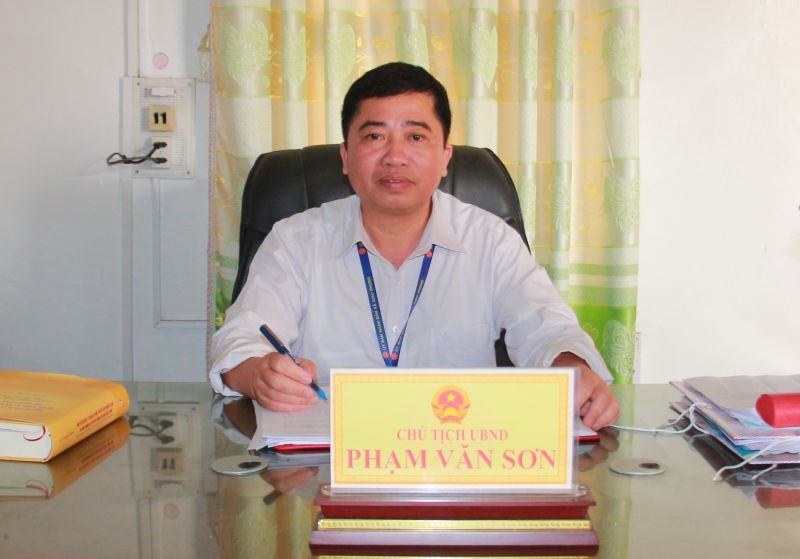 Ông Phạm Văn Sơn - Chủ tịch UBND xã Giao Phong