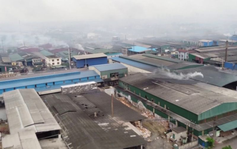 Cụm công nghiệp Phú Lâm xã Phú Lâm, huyện Tiên Du có 18 doanh nghiệp sản xuất giấy.