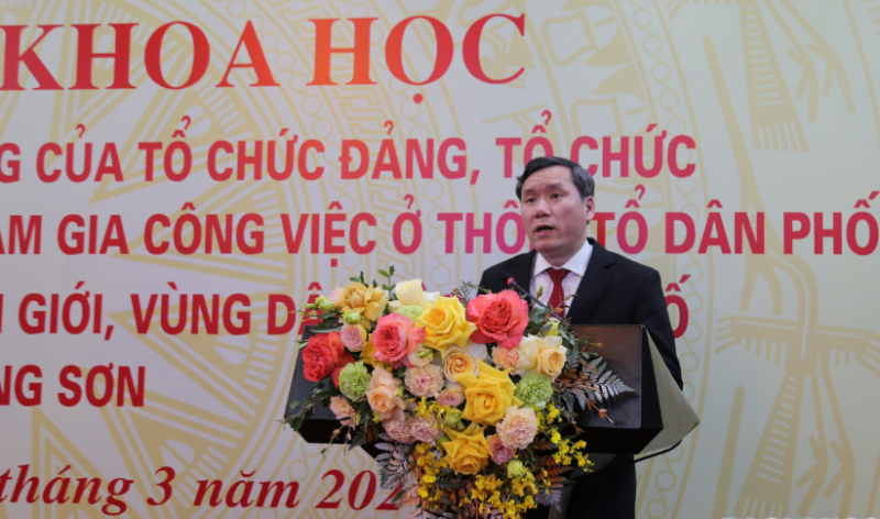 Giáo sư, Tiến sĩ Lê Văn Lợi, Phó Giám đốc Học viện Chính trị quốc gia Hồ Chí Minh phát biểu kết luận