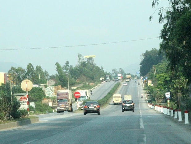 Quốc lộ 1A - một đoạn qua địa bàn tỉnh Nghệ An sau khi thực hiện xong dự án nâng cấp, mở rộng.