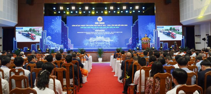 Toàn cảnh Hội nghị công bố Quy hoạch tỉnh Quảng Nam thời kỳ 2021 - 2030, tầm nhìn đến năm 2050