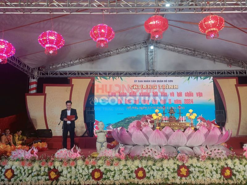 Phó Chủ tịch UBND quận Đồ Sơn - Phạm Hoàng Tuấn phát biểu tại chương trình