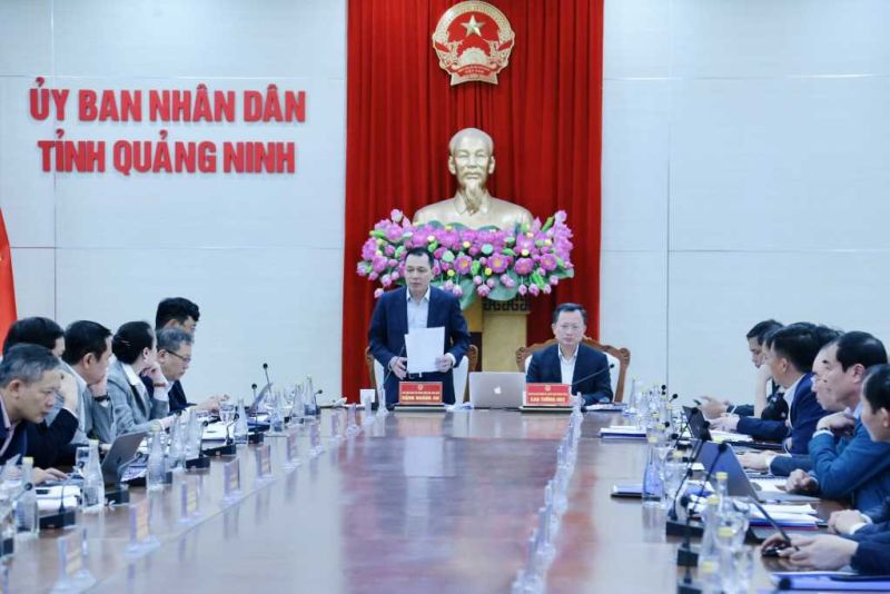 Ông Đặng Hoàng An, Chủ tịch HĐTV Tập đoàn Điện lực Việt Nam phát biểu tại buổi làm việc.