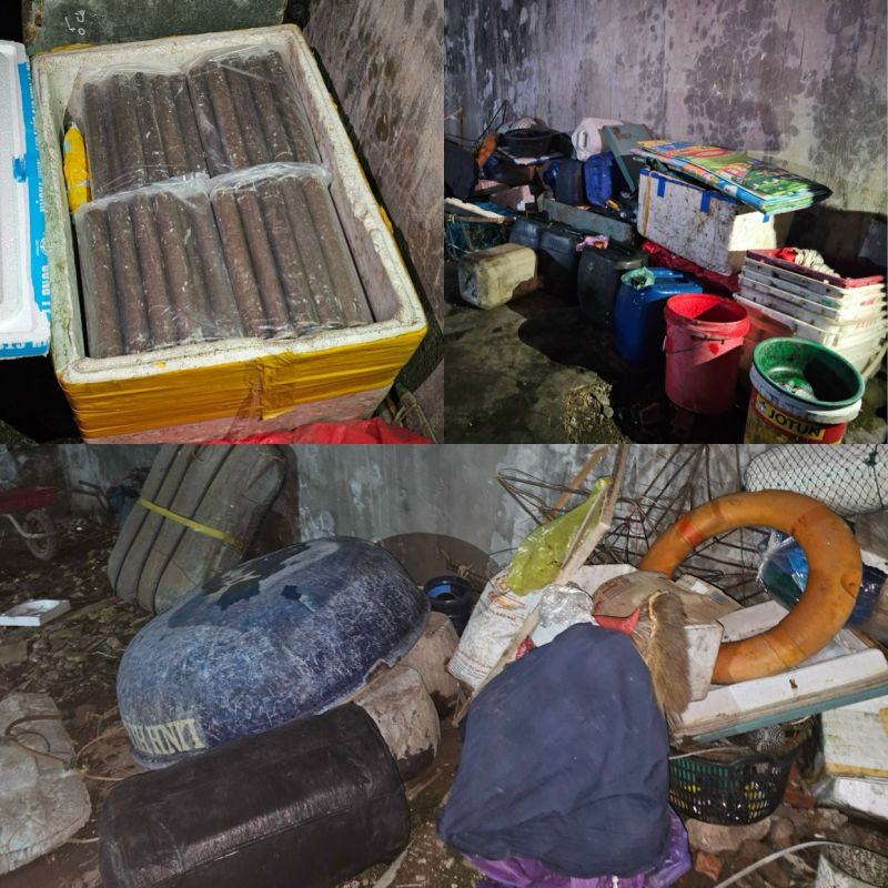 V ghi 1 trong những nơi cất giấu thuốc nổ của Nguyễn Thị Thoa