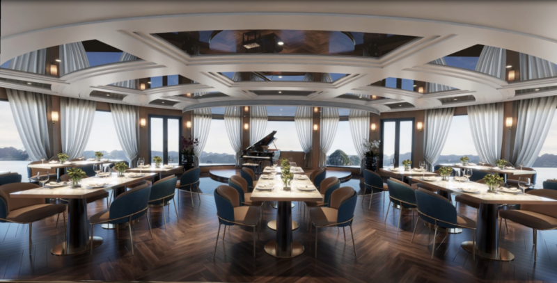 Du thuyền Essence Grand Halong Bay Cruise 2 Thiết kế sang trọng, hiện đại nâng tầm dịch vụ trên vịnh Bái Tử Long.