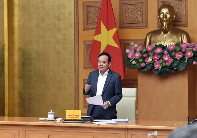 Phó Thủ tướng Trần Lưu Quang phát biểu kết luận cuộc họp - Ảnh: VGP/Hải Minh
