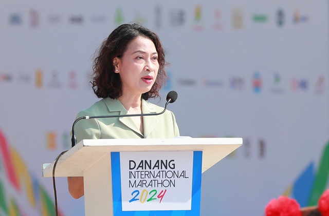 Bà Nguyễn Thị Hội An, Phó Giám đốc Sở Văn hóa và Thể thao thành phố Đà Nẵng, phát biểu tại sự kiện.