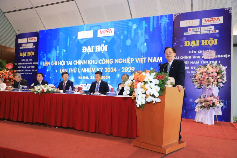 Đại hội Liên chi hội Tài chính Khu công nghiệp Việt Nam (VIPFA) lần thứ nhất (nhiệm kỳ 2024-2029) đã diễn ra chiều 25/3, tại Hà Nội - Ảnh: VGP
