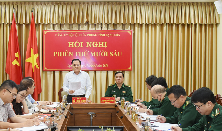 Chủ tịch UBND tỉnh Lạng Sơn Hồ Tiến Thiệu phát biểu chỉ đạo tại hội nghị