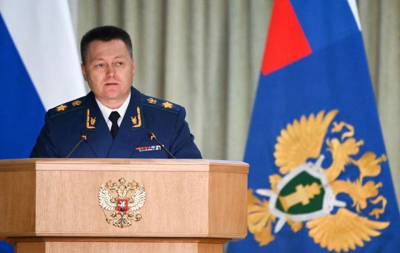 Tổng công tố Nga Igor Krasnov phát biểu trong cuộc họp ở Moscow, ngày 26/3. (Nguồn: Sputnik/Reuters)