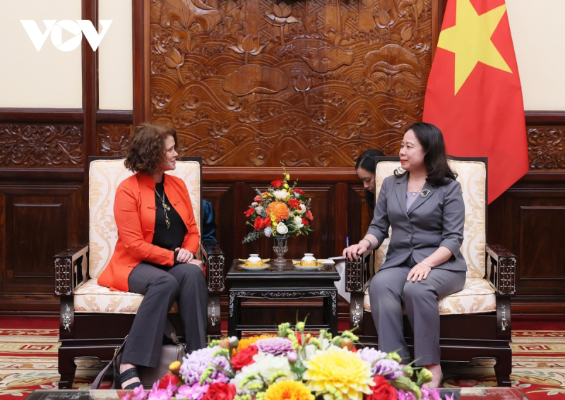 Quyền Chủ tịch nước Võ Thị Ánh Xuân tiếp bà Carolyn Turk, Giám đốc Quốc gia Ngân hàng Thế giới tại Việt Nam