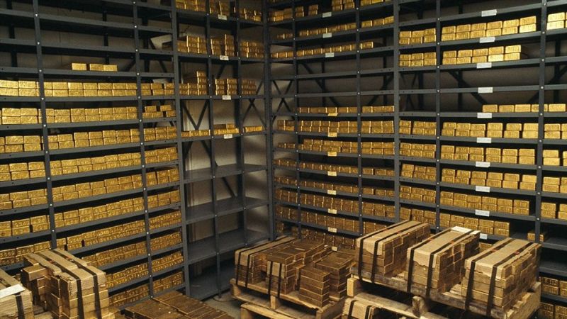 Mỹ là nước dự trữ vàng lớn nhất thế giới. Ảnh: AFP