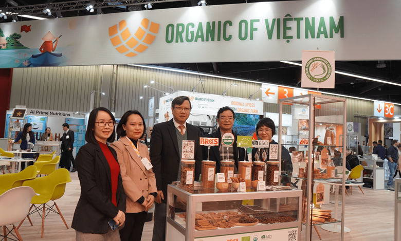Gian hàng giới thiệu nông sản hữu cơ Việt Nam tại Hội chợ Biofach 2023