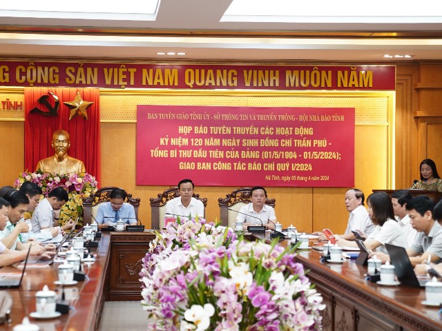 Hà Tĩnh tổ chức họp báo tuyên truyền các hoạt động kỷ niệm 120 năm ngày sinh đồng chí Trần Phú.