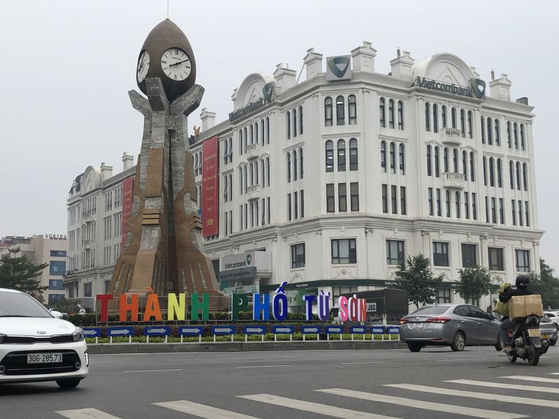 Một góc trung tâm thành phố Từ Sơn.