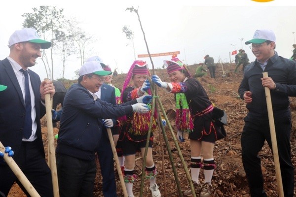 Chủ tịch UBND tỉnh Quảng Ninh Cao Tường Huy tham gia Tết trồng cây năm 2024 tại huyện Đầm Hà.