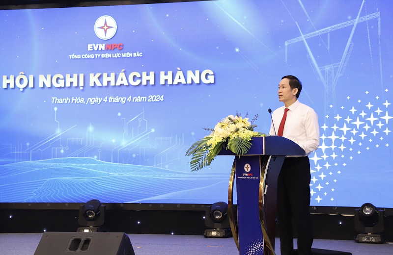 Ông Phan Tử Lượng - Phó Tổng giám đốc EVNNPC phát biểu tại Hội nghị