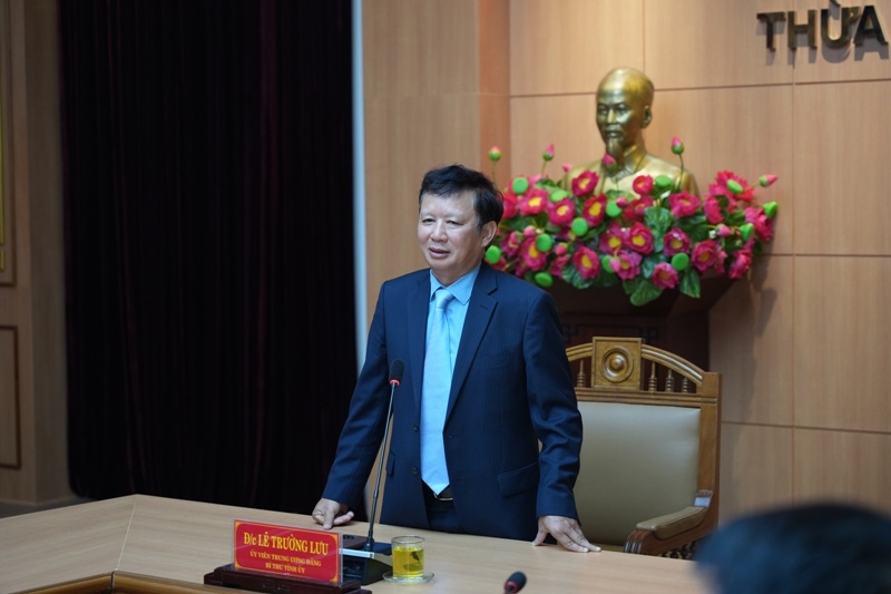 Ông Lê Trường Lưu- Bí thư Tỉnh ủy Thừa Thiên Huế tại buổi lễ công bố