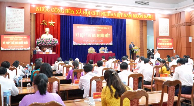 Quang cảnh Kỳ họp thứ 21 HĐND tỉnh Quảng Nam