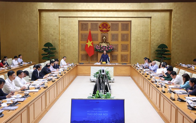 Phó Thủ tướng Trần Hồng Hà cho rằng vùng nông thôn của Hà Nội sẽ là vành đai sinh thái cho đô thị, không gian dự trữ cho phát triển - Ảnh: VGP/MK