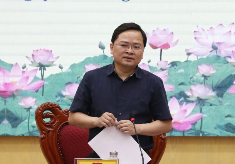 B&iacute; thư Tỉnh ủy Bắc Ninh Nguyễn Anh Tuấn kết luận hội nghị.