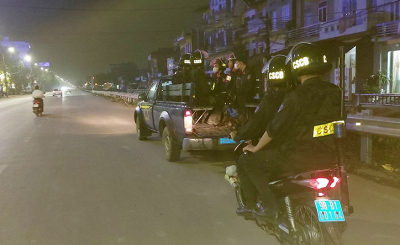 22 hàng đêm, tổ tuần tra CSCĐ tuần tra đêm trên đường Xương Giang (TP Bắc Giang).