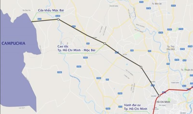 Cao tốc TP. Hồ Chí Minh - Mộc Bài dài gần 51 km, quy mô 6 làn xe. Ảnh: Tạp chí Kinh tế Sài Gòn