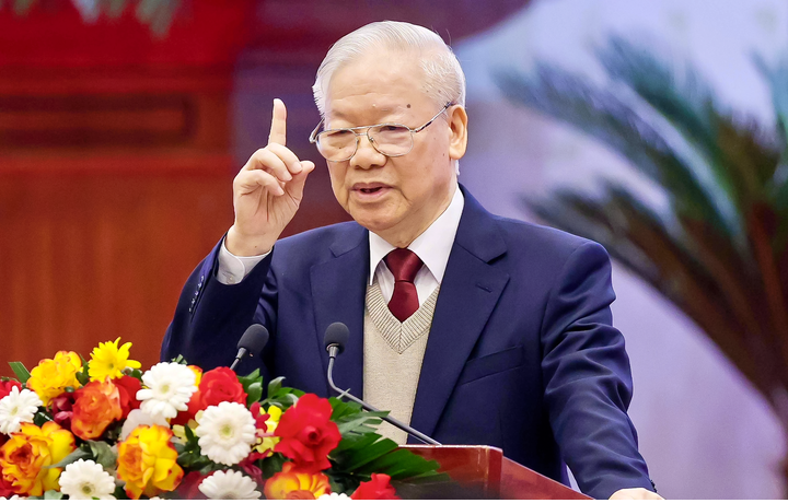 Tổng bí thư Nguyễn Phú Trọng phát biểu chỉ đạo tại Hội nghị Ngoại giao lần thứ 32 ngày 19/12/2023