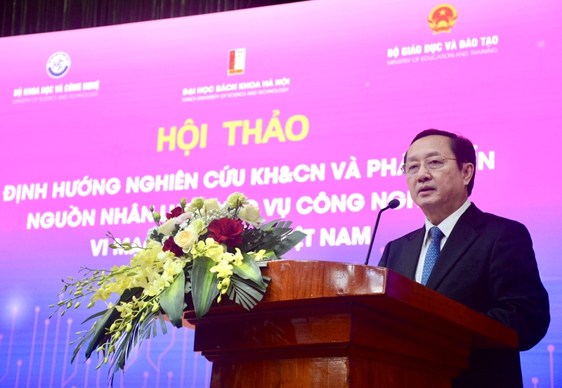Bộ trưởng Bộ KH&CN Huỳnh Thành Đạt phát biểu tại Hội thảo. (Ảnh: BL)