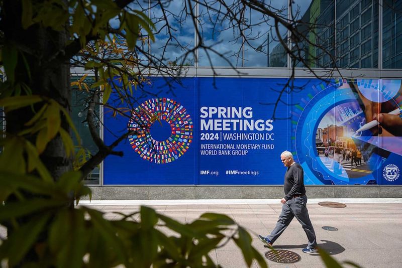 Cuộc họp Mùa Xuân 2024 của IMF và WB diễn ra từ ngày 15-20/4 tại Washington D.C, Mỹ. (Nguồn: Getty Images)