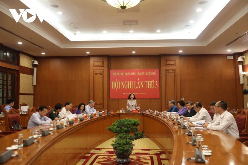Thường trực Ban Bí thư Trương Thị Mai phát biểu tại hội nghị