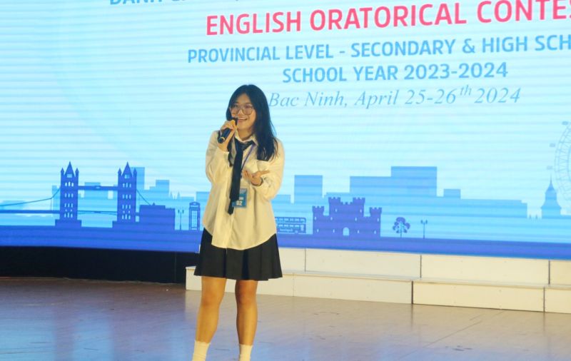 Phần dự thi của thí sinh Trần Bảo Anh, Trường THPT Chuyên Bắc Ninh.