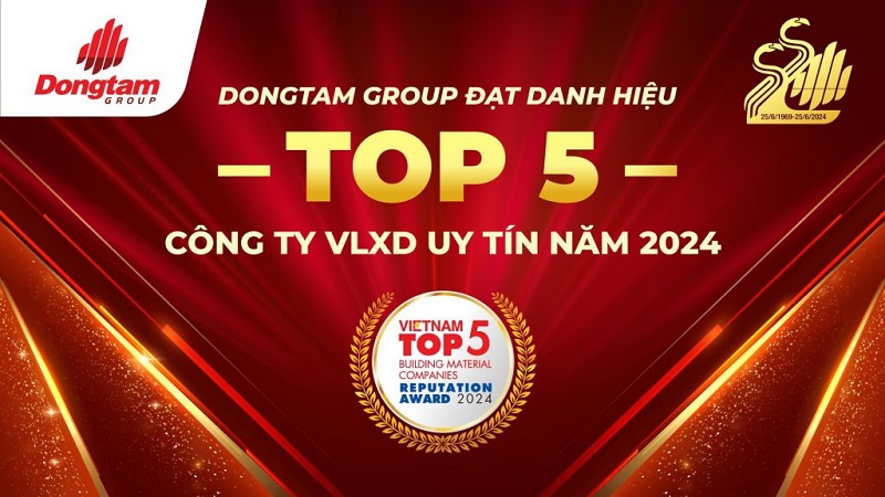 Liên tiếp được vinh danh trong bảng xếp hạng Top đầu Công ty vật liệu xây dựng uy tín là minh chứng về sự tín nhiệm và công nhận của khách hàng, đối tác và cộng đồng dành cho Dongtam Group