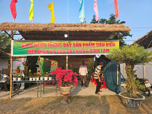 Gian hàng trưng bày sản phẩm cây kiểng Bình Lâm H5: Gian hàng trưng bày sản phẩm OCOP của xã Phước Thành