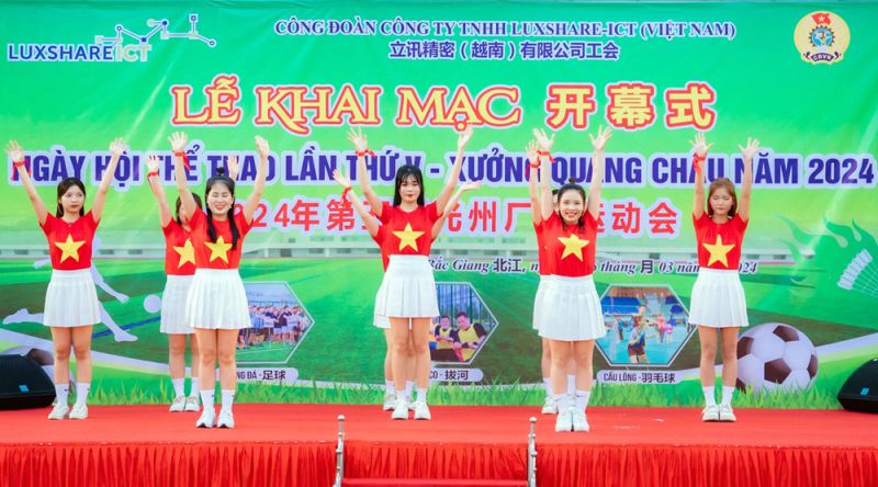 Công ty TNHH Luxshare-ICT Việt Nam tổ chức ngày hội thể thao dành cho người lao động.