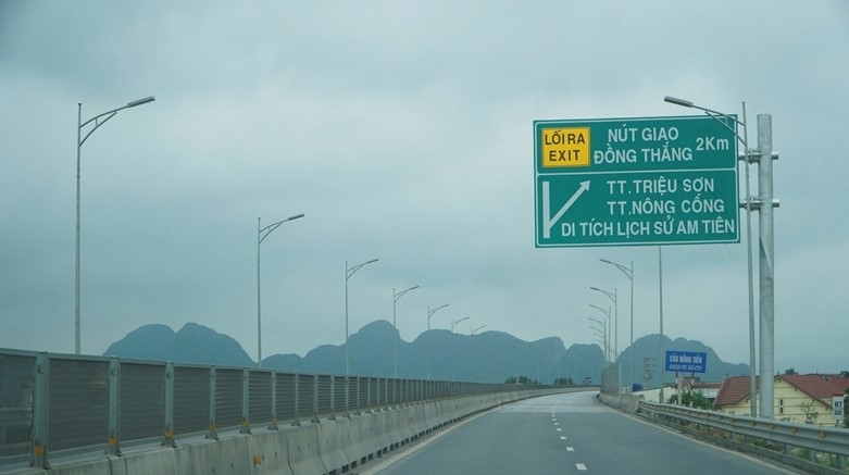 Nút giao Đồng Thắng (Triệu Sơn) nối với tuyến cao tốc Mai Sơn - Quốc lộ 45