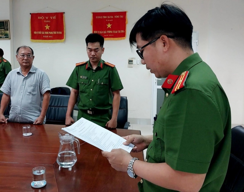 Công an tỉnh Bà Rịa - Vũng Tàu đọc lệnh khởi tố bị can Phạm Minh An
