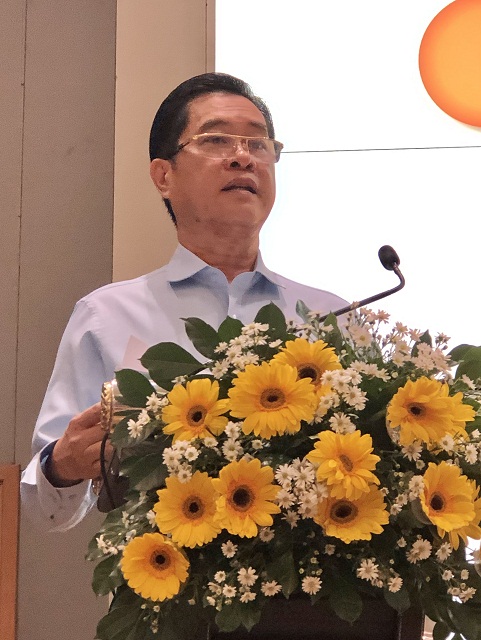 Ông Nguyễn Thành Hải trình bày báo cáo tại Hội nghị.Ảnh: V.H
