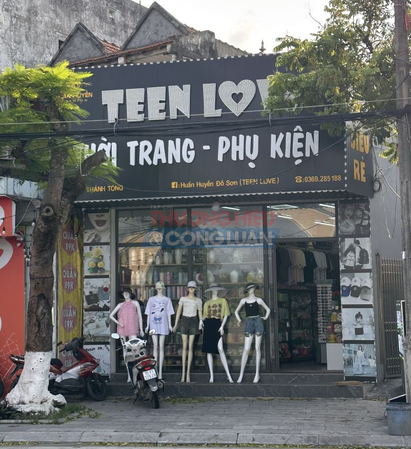 Hệ thống cửa hàng Teen Love tại Hải Phòng bị phản ánh bán hàng không rõ nguồn gốc xuất xứ