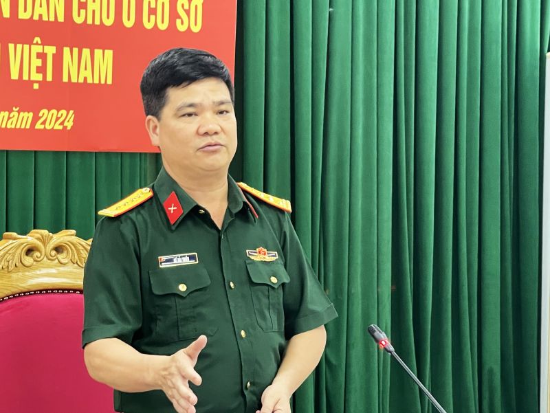 Đại tá Bế Hải Triều - Phó Cục trưởng Cục Dân vận, phat bieu ket kuan hoi nghi