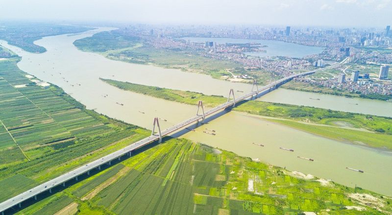 Quy hoạch vùng đồng bằng sông Hồng tầm nhìn 2025 thành 2 tiểu vùng: Phía Bắc và phía Nam. Ảnh báo Hà Nội mới.